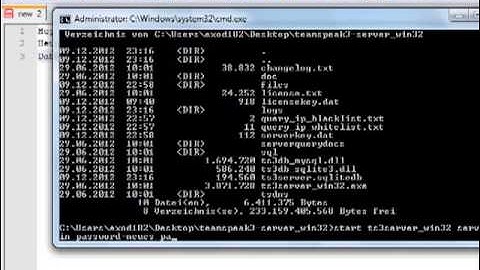 Teamspeak Serveradmin Passwort unter Windows zurücksetzen