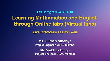 Webinar : Learning Mathematics and English through Online labs (Virtual labs)