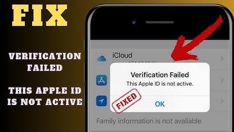 Verification Failed this apple id is not active | How to fix this apple id is not active | 2023
