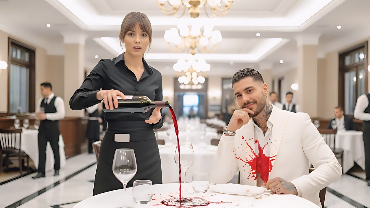 She Spilled Red Wine on the Mafia Boss's White Suit — He Smiled and Said “Now You Owe Me Dinner”