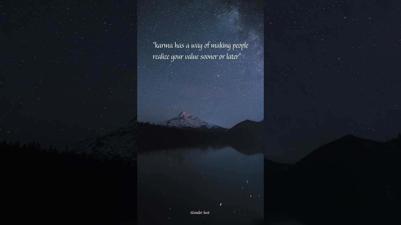 "When karma hits, they'll understand your value 💯👀 