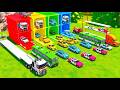 LONG TRUCKS TRANSPORT HEAVY EXCAVATOR | COLORFUL TRUCKS FS22 || FS22 COLORFUL TRUCKS