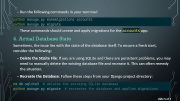 Troubleshooting no such table Errors in Django