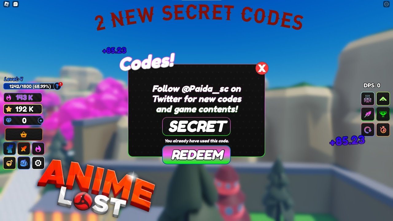 ALL NEW *SECRET* CODES in ANIME LOST SIMULATOR CODES! (Roblox Anime Lost  Simulator Codes) 