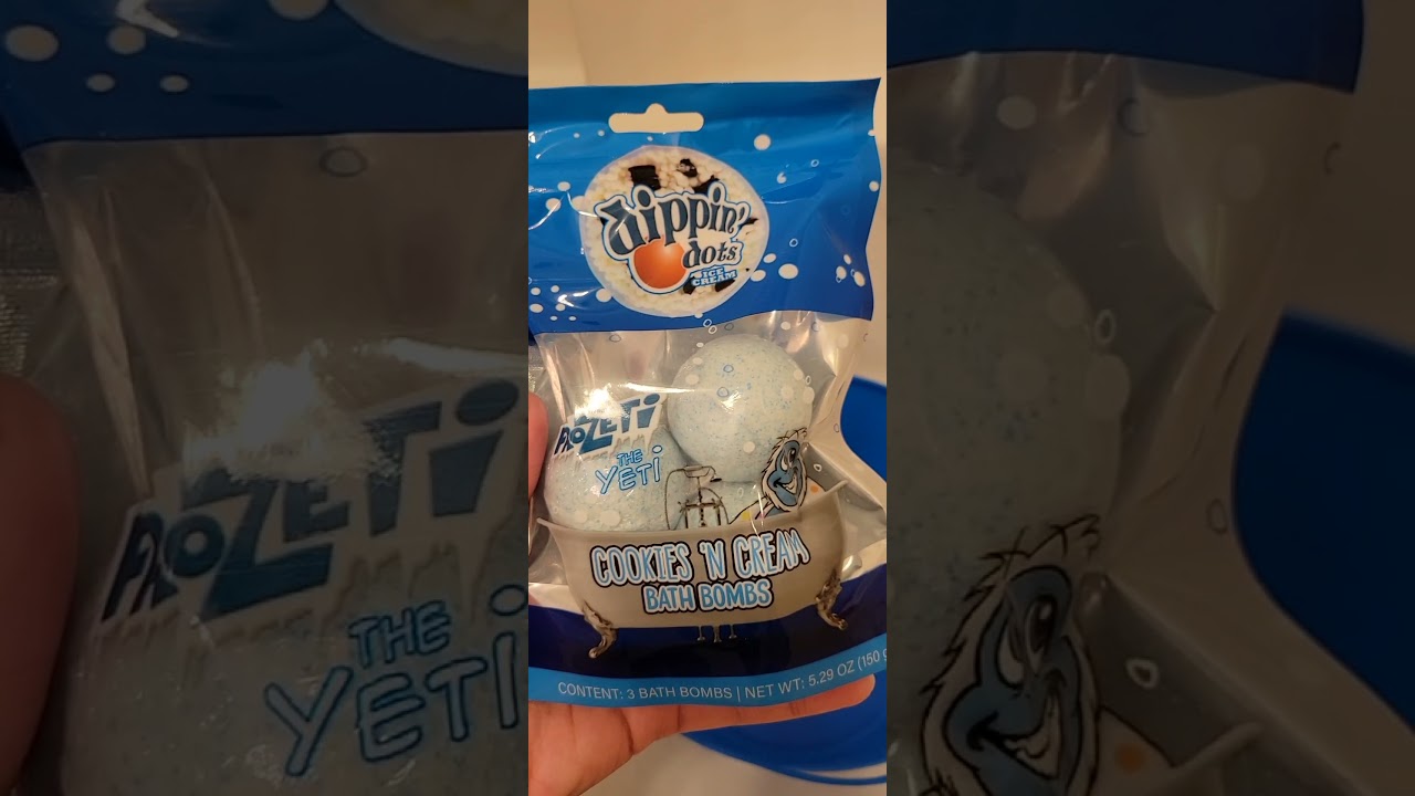 Dollar Tree Dippin' Dots Frozeti The Yeti Bath Bombs Review 🍨🍦🛁 - YouTube