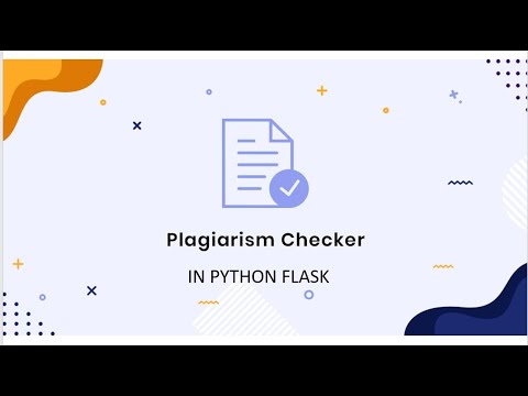 Python flask projects | Similarity detector in python flask | Plagiarism detector in python