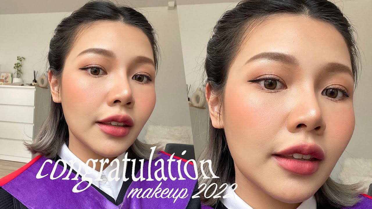แต่งหน้ารับปริญญา2022 ง่ายๆ สวยขึ้นกล้อง หน้าไม่ดรอป ติดทนทั้งวัน เครื่องสำอางหลักร้อยจ้า|LukmeeRLW.