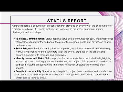 Module 3 - Project Management Document Templates - Status Report