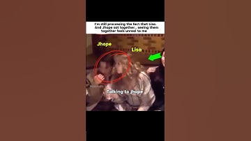 #Jhope and #lisa sat together 😫. #fypviralシ #kpop #lisa #jhope #bts #blackpink #trending #hastag