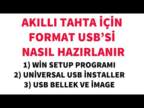 Akıllı Tahta İçin İMAGE USB si Nasıl Hazırlanır?  Akıllı Tahtaya Nasıl Yedek Yüklenir?