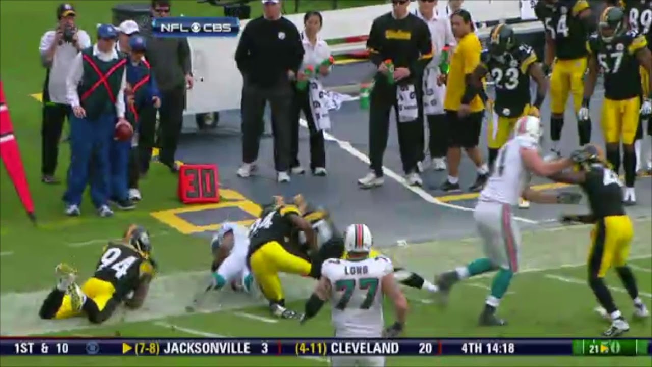 Steelers vs Dolphins 2009 Week 17 - YouTube