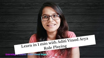Learn in 1 min with Aditi Vinod Arya Role Playing II UGC NET