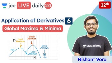 JEE: Application of Derivatives L6 | Global Maxima & Minima | Unacademy JEE | Maths | Nishant Vora
