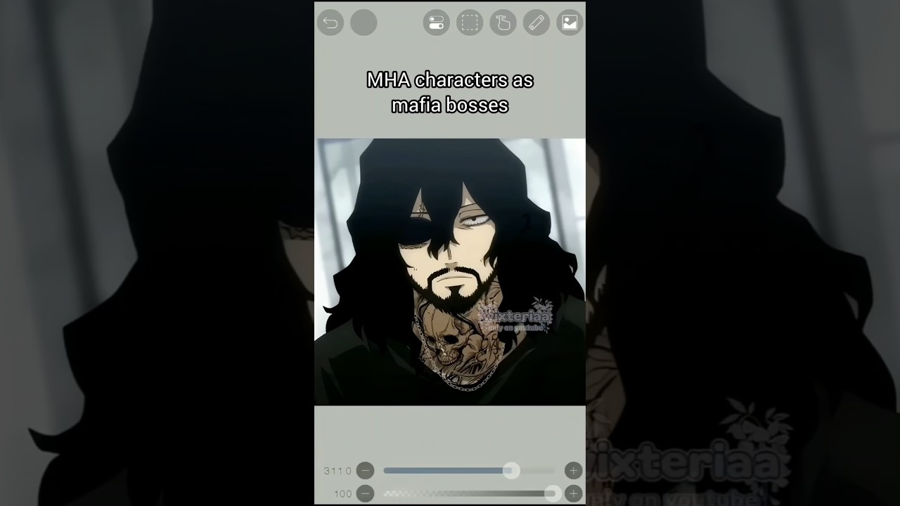 MHA characters as mafia bosses #mha #animefanart #viral #artist #drawing