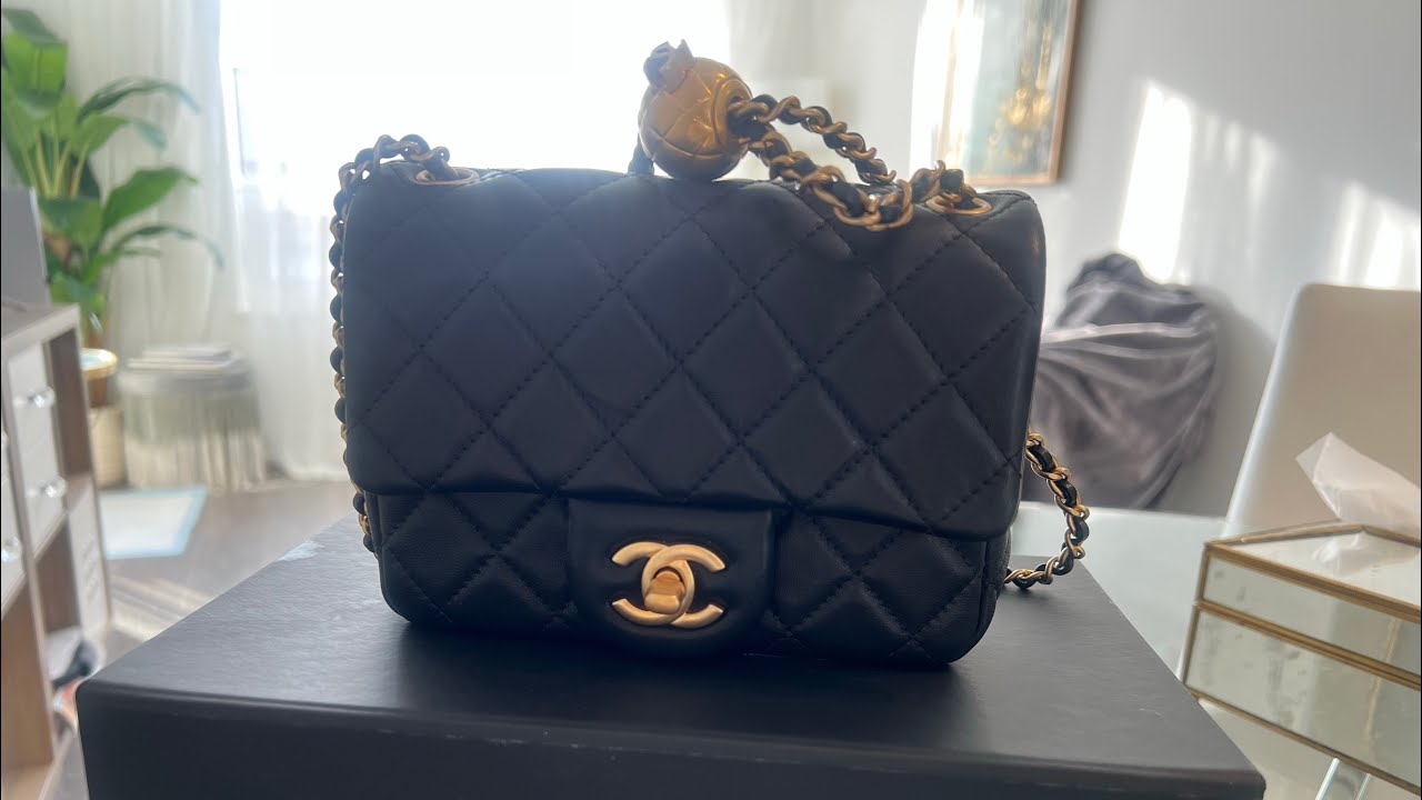 Chanel 20S Mini Square Pearl Crush Lambskin