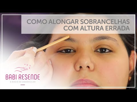 Curso design de sobrancelhas #16 Como alongar sobrancelhas com altura errada