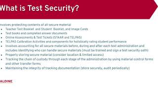 Test Security Training