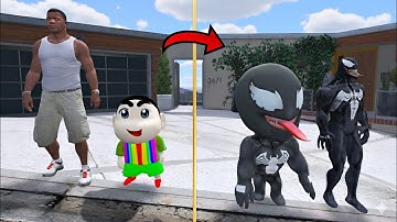FRANKLIN AND SHINCHAN BECOME VENOM IN GTA 5
