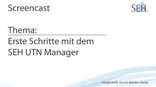 Erste Schritte mit dem UTN Manager