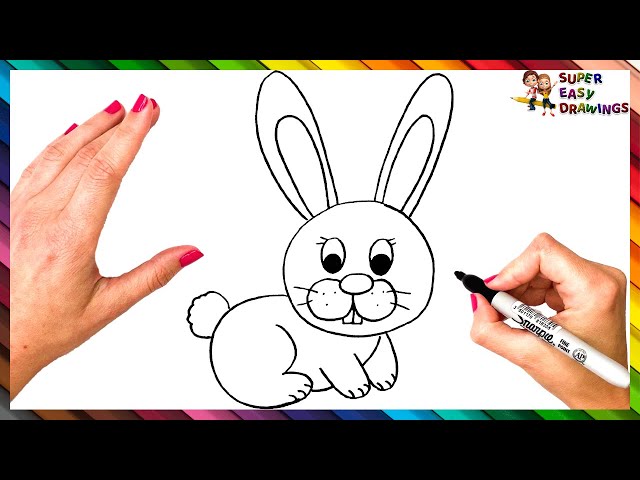 Premium Vector | How to draw a rabbit for kids. easy drawing steps for kids.  flat animal vector illustration.