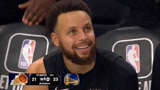 Andre Iguodala made Stephen Curry happy after hitting a hype put back dunk vs suns screenshot 5