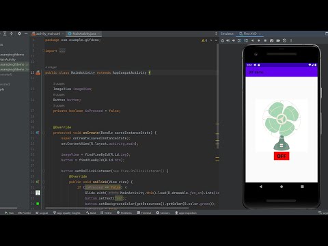 Interactive Android App: Button Controls GIF and Fan! #android  #appdesign #appdevelopment  #apps