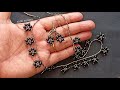 ⚜️Monochrome Flower Necklace/Beaded Jewelry/Collar Flor Monocromática/ Tutorial diy