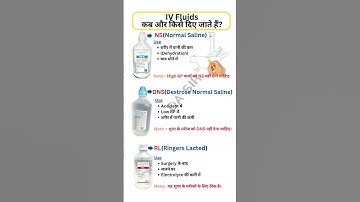 NS, DNS, RL- IV Fluids explained easily #dns #mbbs #nursing  #dehydration #shortsfeed #shorts