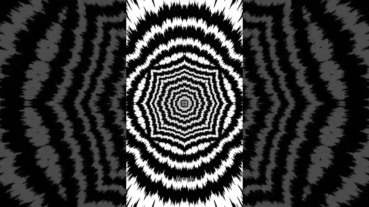 Monochrome Hypnosis: A Mesmerizing Black and White Illusion. #illustration #trippy #shorts