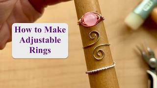 3 Adjustable Wire Wrapping Ring Tutorials