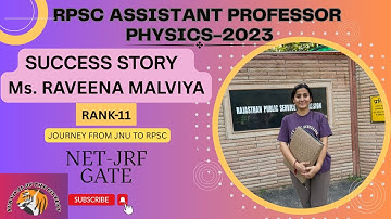 RPSC Assistant Professor Physics Final Selection (RANK-11) | Success Story of Ms. Raveena Malviya |