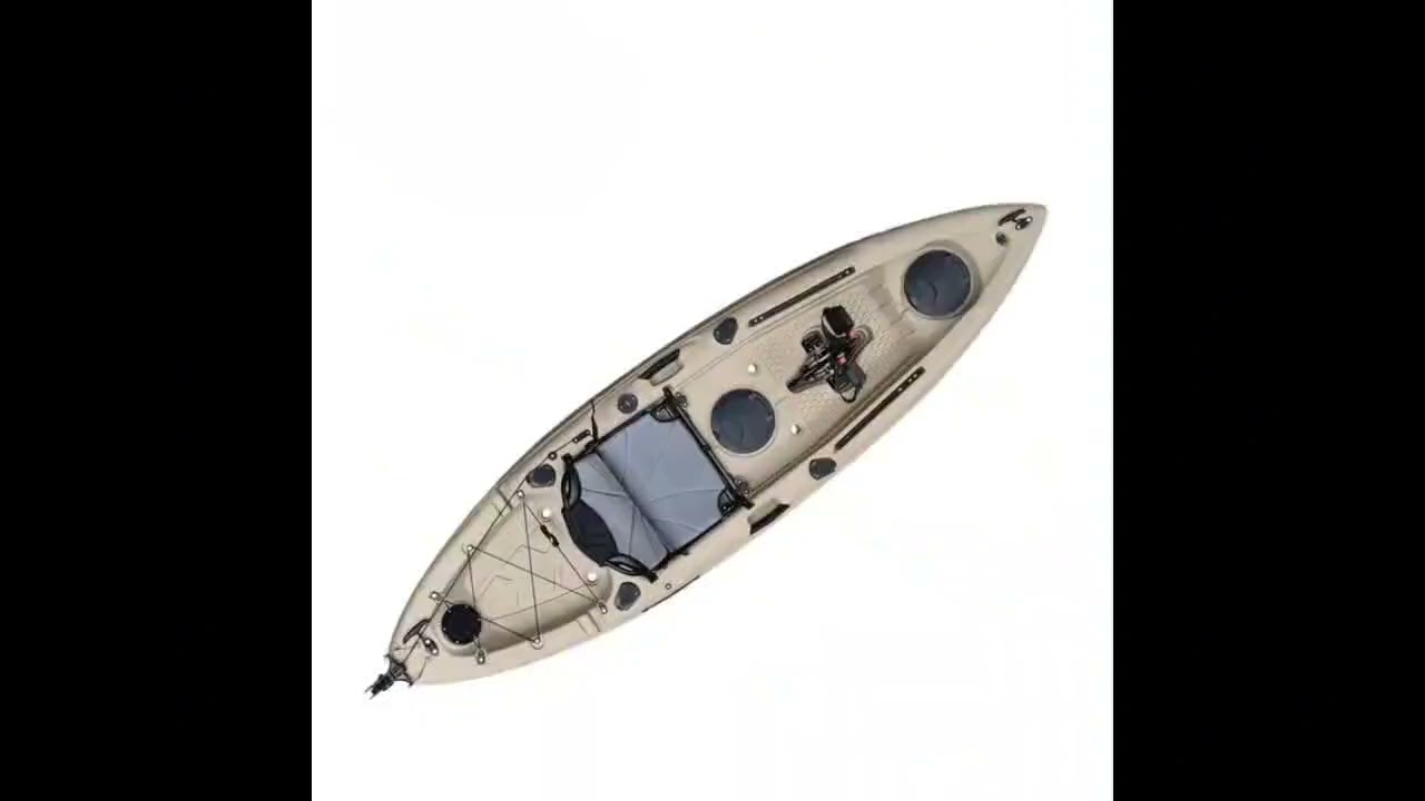 Paddle-Powered Kayak with Foot Pedal Drive & Rudder System.