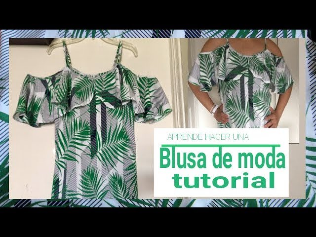 Como hacer una blusa de moda en tela rayon. - YouTube