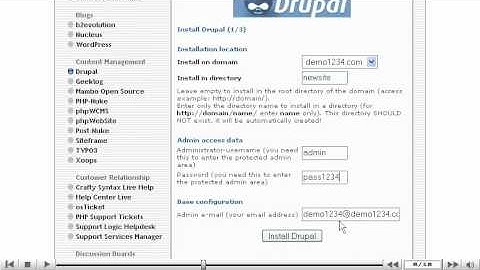 How to install Drupal from Fantastico - Fantastico Tutorials