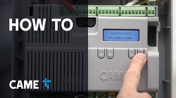 HOW TO CHANGE RADIO DECODING IN CAME AUTOMATIONS WITH DISPLAY (ZLX24S, BXV PLUS, BKV, GARD PX,...)