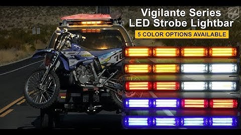 Xprite 18" White Amber Vigilante Series 20W Traffic Advisor COB LED Strobe Light Bar