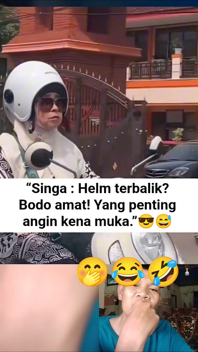 apa yang kau pikirkan Singa Naik Motor Pake Helm Terbalik gitu🤦🤣 #shorts #lucu #funny #comedy