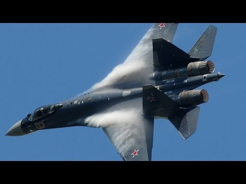 Paris Air Show 2013 - Su-35 vertical take-off + Air Show (HD)