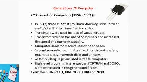 Generations of Computer | Lecture 2 | Computer Science Class 9th | LearnEasy