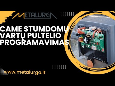 Came stumdomų vartų pultelio priprogramavimas