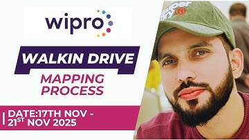 Wipro Mapping Process Job | Mega Walkin Drive | Date:17th Nov - 21st Nov 2025 | 5 Days Working