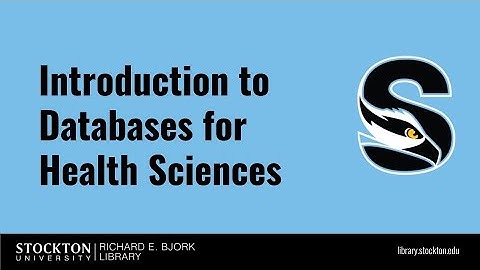 Introduction to Databases - Health Sciences