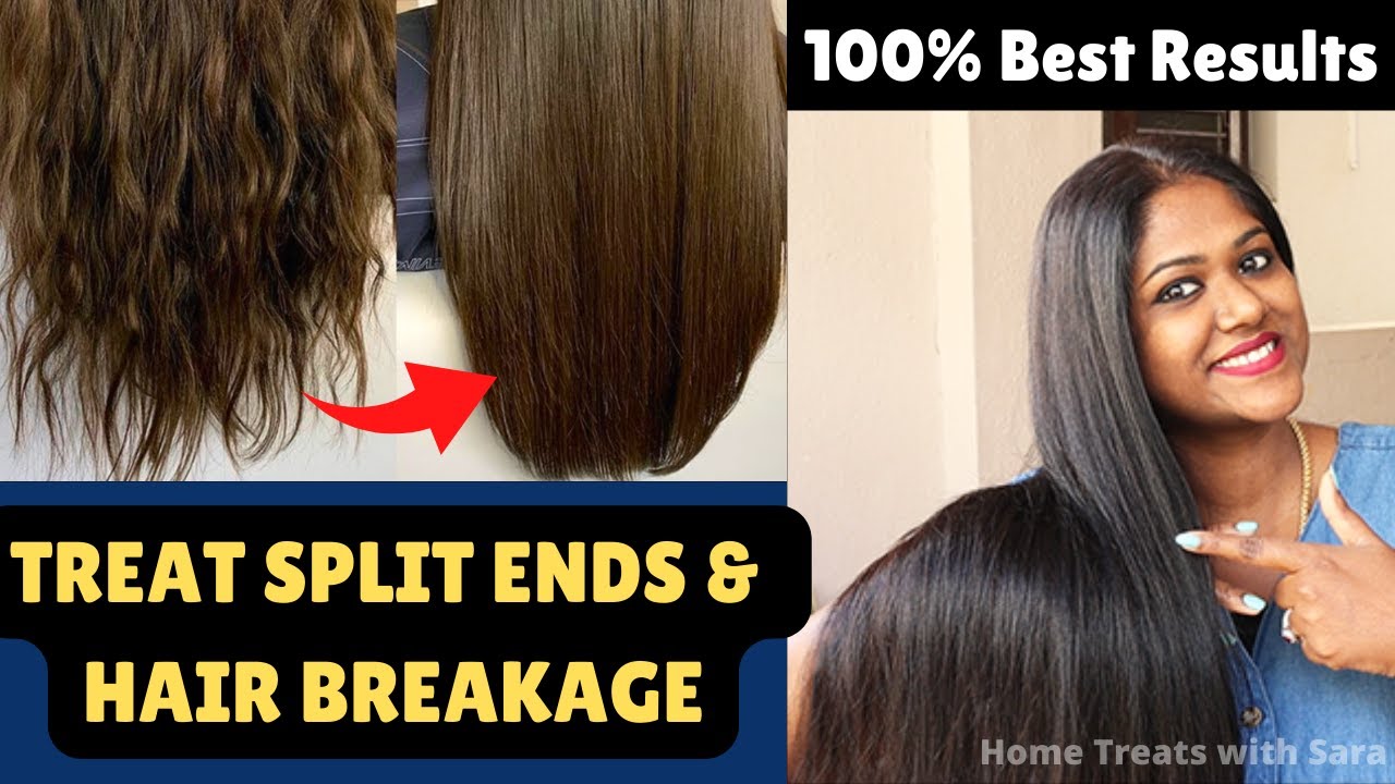 How to Remove Split ends & Hair Breakage | Repair Extreme Dry Damaged hair  at home 100% Best results - YouTube