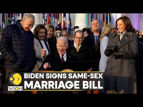 US President Joe Biden signs historic same-sex marriage bill at White House | Latest English News