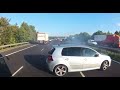 DASHCAM CAPTURES TERRIFYING NEAR MISS ON UK MOTORWAY