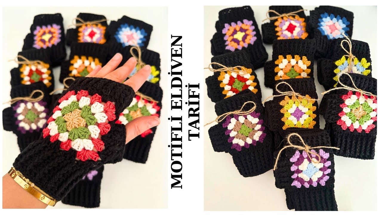 MOTİFLİ ELDİVEN TARİFİ- Renk Renk Ör Sat