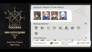 Honkai Star Rail Simulated Universe: Gold and Gears Difficulty 5 Path (Destruction + The Hunt)