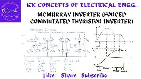 McMurray Inverter (Forced Commutated Thyristor Inverter) Auxillary Commutated| power electronics|EEE