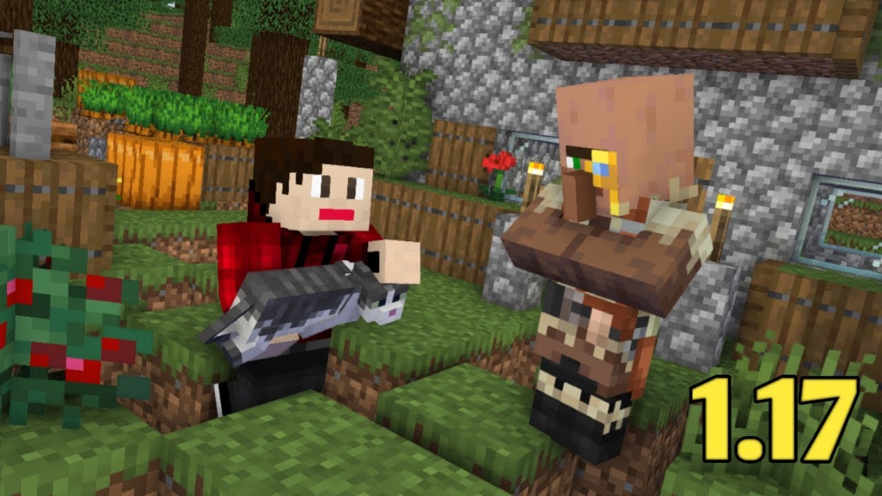 Part 1 -  New Adventure , Found Village  - 1.17 Minecraft PE | In Hindi