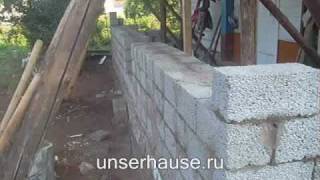 укладка керамзитных блоков
